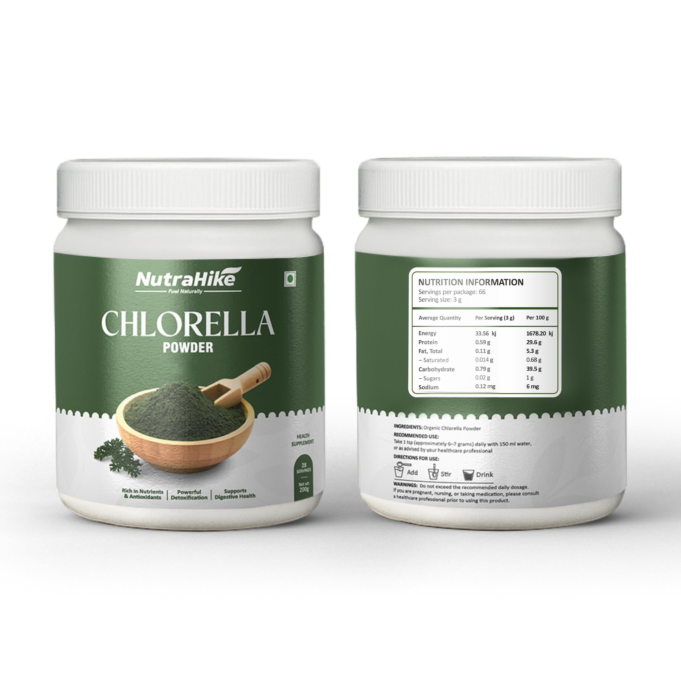 Chlorella Powder 200g – Nutrient-Dense Green Superfood, Naturally Rich in Protein, Chlorophyll, Vitamins & Minerals, Daily Greens Powder for Smoothies, Vegan, Gluten Free