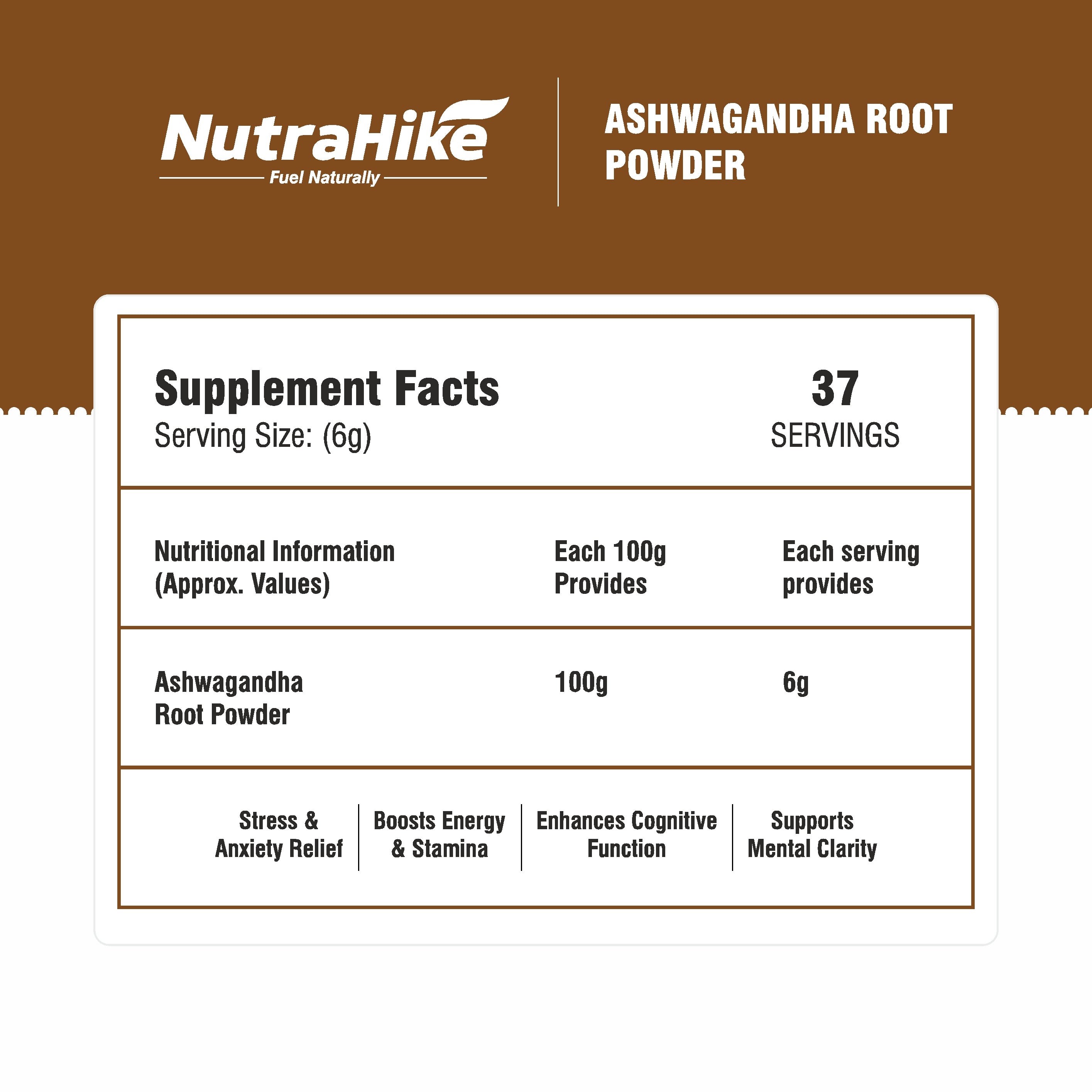 Organic Ashwagandha Root Powder 227g – Pure Ashwagandha Powder, Withania Somnifera, Unflavoured, Vegan, No Additives