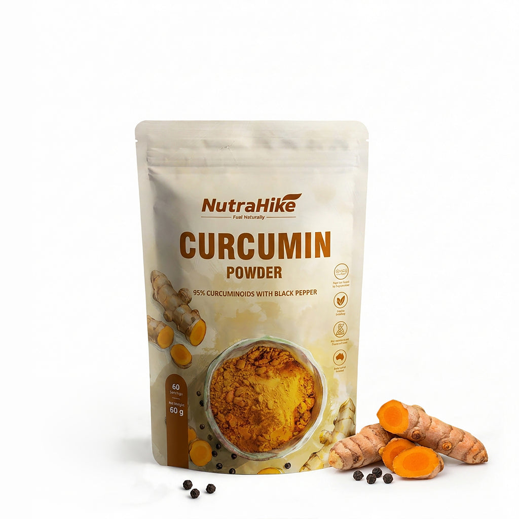 Curcumin Powder 60g – Made with Organic Curcumin, 95% Curcuminoids Turmeric Extract with Black Pepper Extract (Piperine), High Potency, Unflavoured, 60 Servings