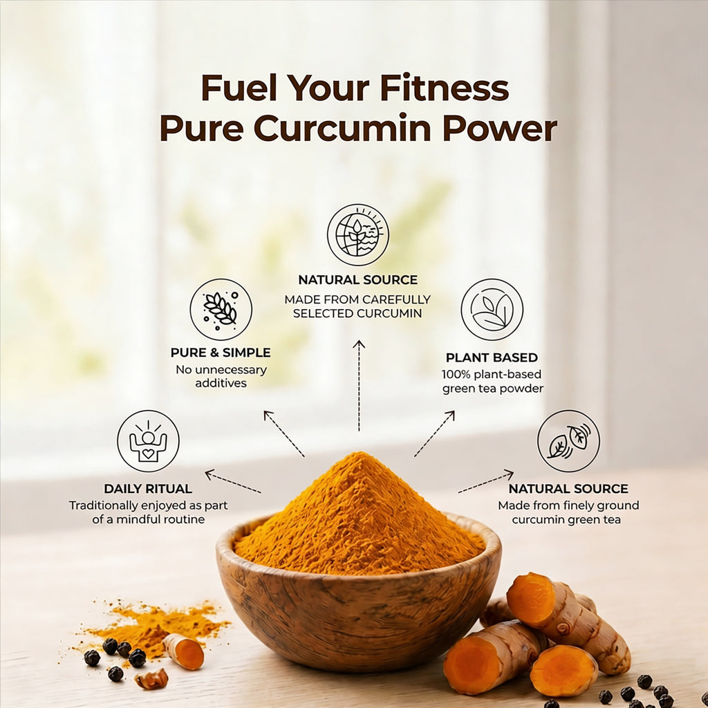 Curcumin Powder 60g – Made with Organic Curcumin, 95% Curcuminoids Turmeric Extract with Black Pepper Extract (Piperine), High Potency, Unflavoured, 60 Servings