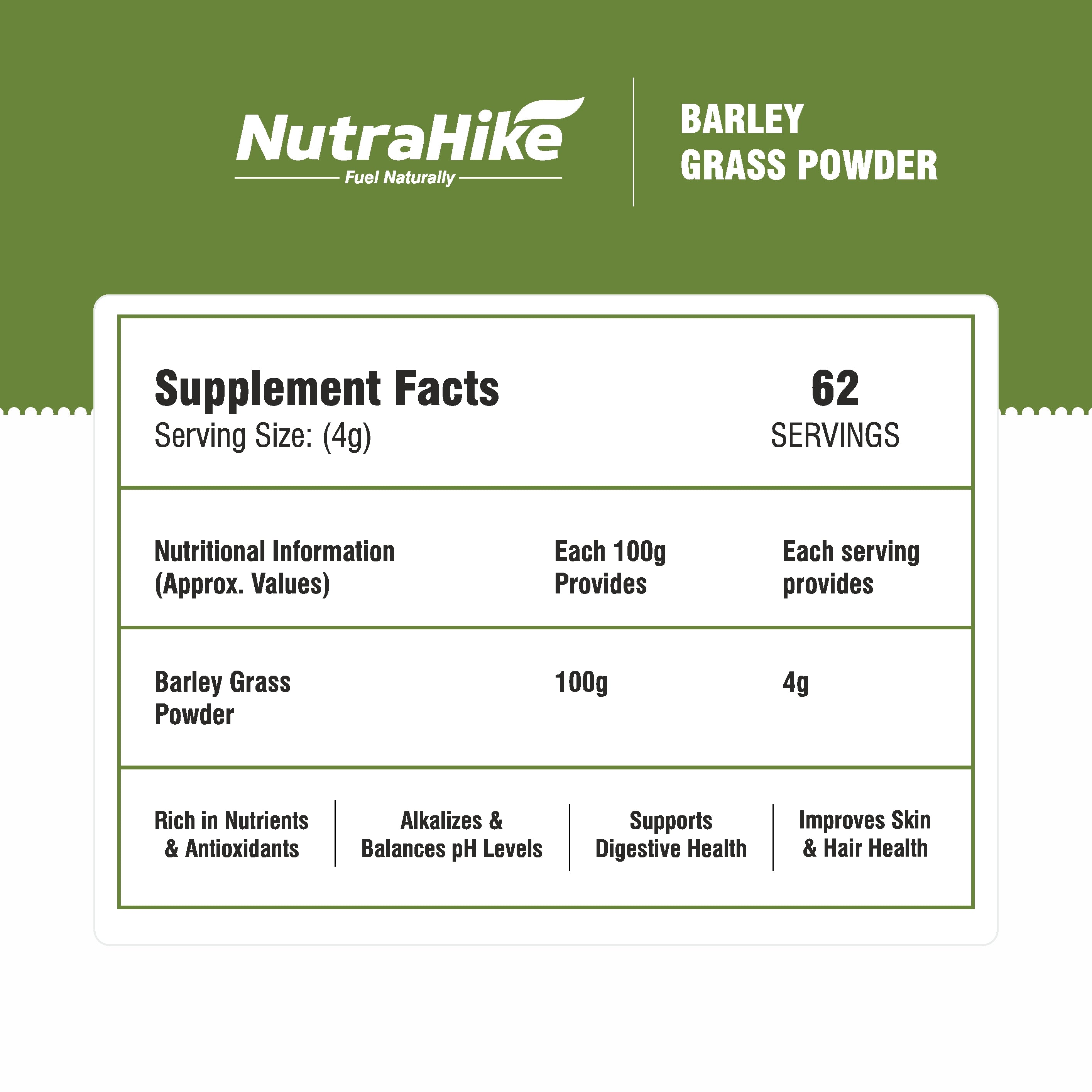 Organic Barley Grass Powder 250g – Green Superfood, Chlorophyll Rich, 100% Pure & Natural, No Additives, Vegan, Smoothie & Juice Friendly