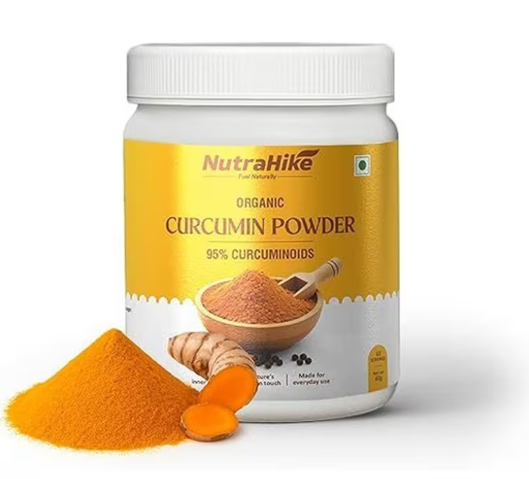 Curcumin Powder 60g – Made with Organic Curcumin, 95% Curcuminoids Turmeric Extract with Black Pepper Extract (Piperine), High Potency, Unflavoured, 60 Servings